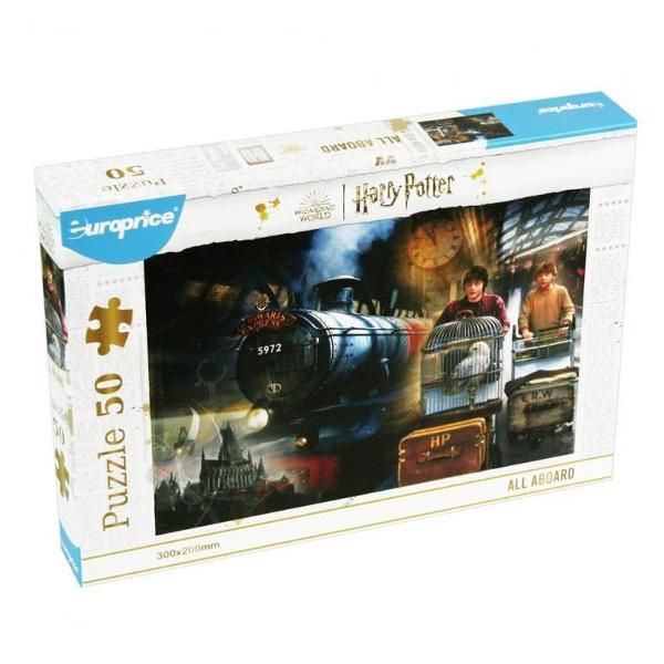 Puzzle 50 piese Harry Potter All Aboard Europrice Dimensiune puzzle 300 x 200 mm