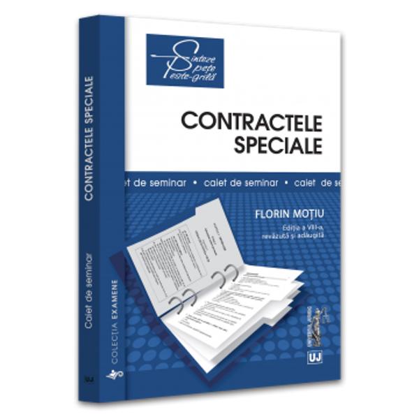 Avand in vedere conceptia monista de reglementare a raporturilor de drept privat adoptata prin noul Cod civil a fost abandonat dualismul Cod civil-Cod comercial si s-au inclus in Codul civil mai multe contracte specialeAceasta a opta editie analizeaza din perspectiva teoretica si practica 20 de contracte speciale din noua reglementare fiind actualizata la data de 1 februarie 2023 Analiza fiecarui contract cuprinde sinteze teoretice teste-grila si spete dupa 