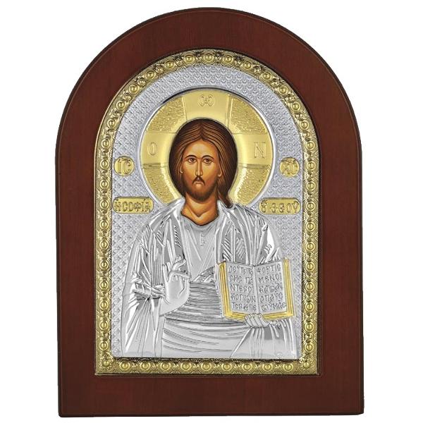 Icoana Iisus Hristos Argint 14×10 cm  are cutie de cadou inclusaAsezare pe perete sau pe birou