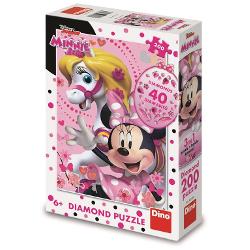 Puzzle Minnie Mouse 200 piese - DINO TOYS Fiecare vedeta de la Hollywood iubeste diamantele iar Minnie Mouse nu face exceptie Caracteristici- Pachetul contine 200 de piese de puzzle 1 lipici si 40 de diamante din acril autoadezive Cu ajutorul lor fetitele vor realiza o frumoasa imagine cu Minnie avand o experienta stralucitoare si ore de distractie- Piesele de puzzle sunt realizate din 