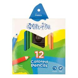 Creioane colorate jumbo   Set 12 culori In set ascutitoare 1 buc Diametru grif 29mm  Nu sunt recomandate copiilor cu virsta sub 3 ani 
