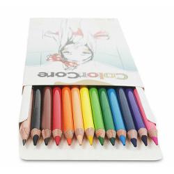 Creioane colorate- Set de 12 culori- Diametru grif 40 mm- Setul mai este completat cu creion grafit cu duritatea HB si diametrul 22mmNu sunt recomandate copiilor cu virsta sub 3 ani