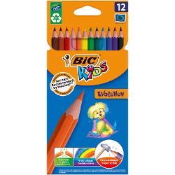 Creioane colorate BIC Kids Evolution ECOlutions, 12 culori 82902910