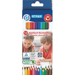 Creioane colorate -12 culoriAmbalaj cutie cartonProdus de STYLEX-Germania