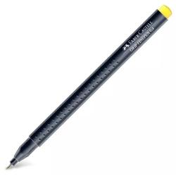 Liner Faber Castell galben un liner de calitate cu o grosime a liniei de scriere de 04 mmLinerul are o forma ergonomica triunghiulara si este prevazut cu o zona anti-alunecare GRIP cu mici puncte de masaj pentru o folosire usoara si comodaCerneala linerului este o cerneala pe baza de apa si substante naturaleGrosimea liniei de scriere de 04 mm permite utilizarea riglei si a sabloanelor