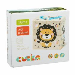 Jucarie din lemn, Cubika, Puzzle din lemn Jungla 15429