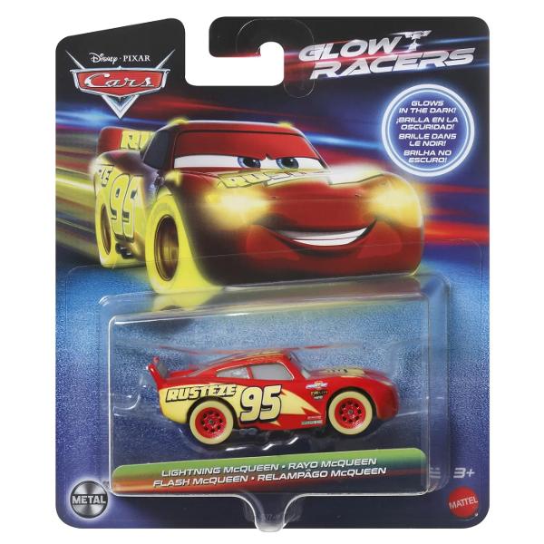 Pregateste-te pentru cursele nocturne Starul Disney Pixar Cars Lightning McQueen echipa sa si alti prieteni din Cupa Piston sunt pregatiti pentru o noua cursa Fiecare vehicul metalic are o culoare care straluceste in intuneric oferind o noua experienta de joc de curse Copiii pot colecta vehiculele si seturile de joaca ale seriei pentru mai multe povesti pline de actiune Cadou ideal pentru fanii masinii de la 3 ani in sus Fiecare se vinde separat in functie de disponibilitate 