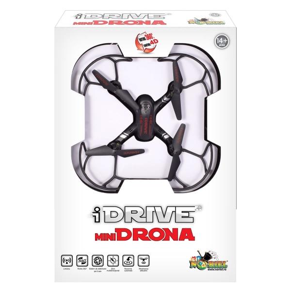 Mini drona cu telecomanda iDrive18 cmPentru BaietiVarsta  14 aniCuloare NegruBrand iDriveSpatiul este sub controlul tau cu mini drona care zboara in toate directiile si executa acrobatii aeriene spectaculoaseCaracteristici 
