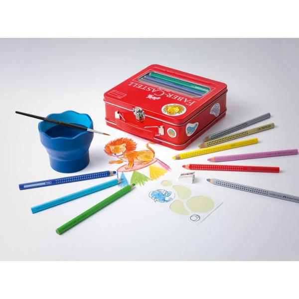 18 creioane colorate Jumbo Grip1 creion grafit Jumbo Gripo cutie apa clic go o pensula clic goo ascutitoare12 stickere pentru colorat