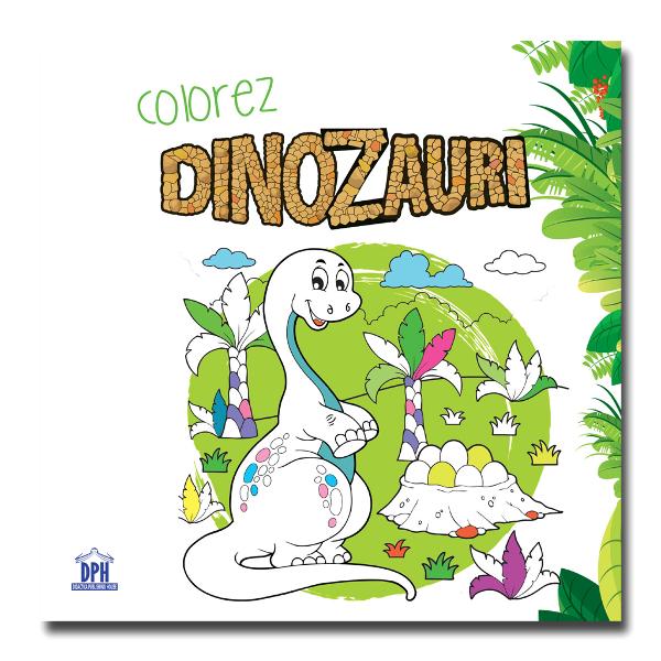 Copiii se pot relaxa &537;i î&537;i pot da frâu liber imagina&539;iei &537;i laturii artistice colorând aceast&259; carte plin&259; cu dinozauriCartea de colorat Colorez dinozauri este destinat&259; tuturor copiilor cu vârsta peste 3 aniCopiii vor fi entuziasma&539;i s&259; descopere în paginile acesteia imagini cu animalul lor preferat în diferite ipostazeDesenele îi încurajeaz&259; pe copii 