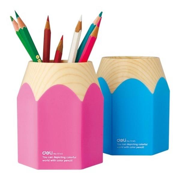 Caracteristici- Suport pentru instrumente de scris cu un design modern in forma de creion;- Fabricat din material de calitate in culori atractive roz si albastru;- Dimensiune 86x193mmAtentie Pret per bucata Va rugam sa precizati culoarea dorita printr-un comentariu la plasarea comenzii