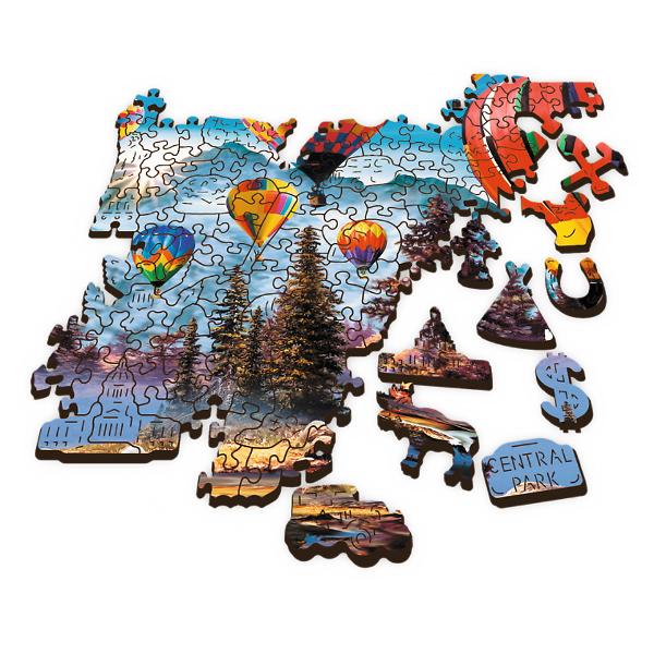 Esti un pasionat de puzzle-uri Puzzle-urile din lemn WOOD CRAFT de la Trefl au fost create doar pentru tineFolosind formatul unic de puzzle si figurile puzzle originale asamblati setul uzzle-urile din lemn cu forme neregulate sunt o alternativa ideala la puzzle-urile traditionale Setul este format din 1000 de elemente printre care au fost ascunse pana la 100 de piese de puzzle in diferite forme Gasirea lor este o mare distractie suplimentara Fiecare piesa de puzzle are un 