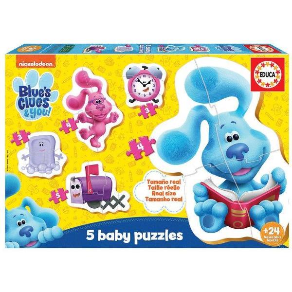 5 puzzle-uri Blues Clues & You pentru copii cu varste de peste 2 ani