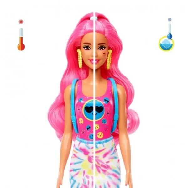 Atentie Pretul afisat este per bucata Acest produs este de tip surpriza Papusile Barbie® Color Reveal asigura o experienta de despachetare plina de surprize sapte la numarO papusa cu tinuta de dans multicolora luminescenta este garantata dar aspectul fiecareia ramane un mister pana la dezvaluire Ambalajul face parte din distractie trageti banda pentru a scoate invelisul exterior si a descoperi un tub transparent Înauntru se afla o papusa Color 