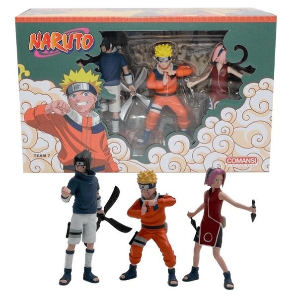 Setul de 3 figurine Naruto include trei dintre cele mai cunoscute personaje din seria Naruto si anume Naruto Uzumaki Sasuke si SakuraDimensiune 22 x 14 x 75 cmGreutateMaterial TPEFigurinele Naruto din aceasta colectie sunt pictate manual iar vopselele folosite sunt in totalitate 