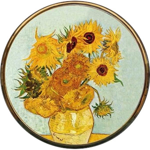 Oglinda dubla pentru poseta Van Gogh Sunflowers 7 cm M07GO