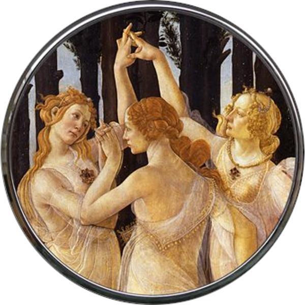 Oglinda dubla pentru poseta Botticelli Primavera 7 cm M11BO