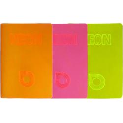 Caiet A4 NEON PP velin 42 file 80gmp diverse culori Koh-I-Noor· format A4· 42 file· tip velin· model NEON· culori disponibile portocaliu roz verde