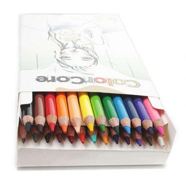 Creioane colorate Set 24 culori Diametru grif 40mm  Setul mai este completat cu creion grafit cu duritatea HB si diametrul 22mm  Nu sunt recomandate copiilor cu virsta sub 3 ani 