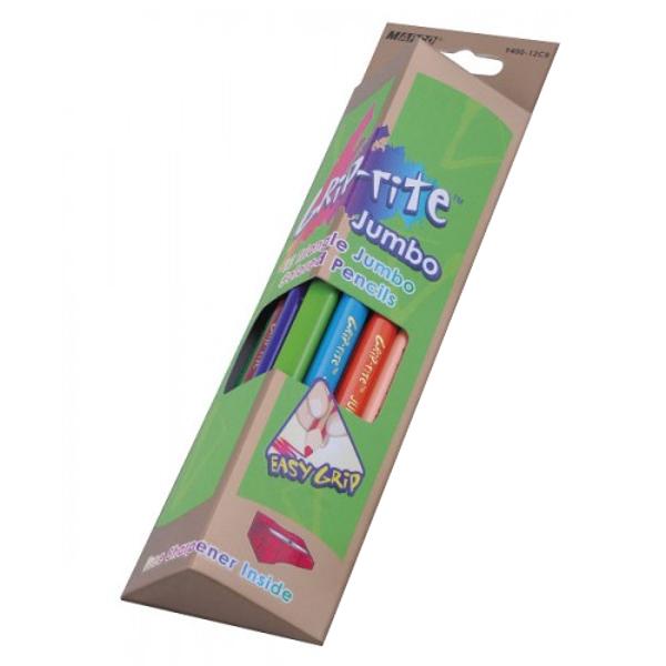 Creioane colorate Jumbo  Set creioane 12 CuloriIn set ascutitoare 1 buc   Diametru grif 5mm Nu sunt recomandate copiilor cu virsta sub 3 ani    