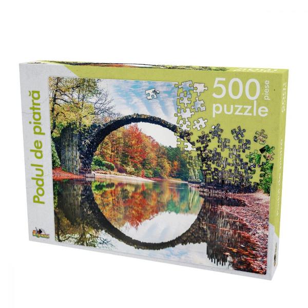  Puzzle Noriel - Podul de piatra 500 piese  Noriel  Pentru Baieti FeteVarsta 5 - 7 ani 7 - 8 ani 8 - 10 ani 10 - 12 