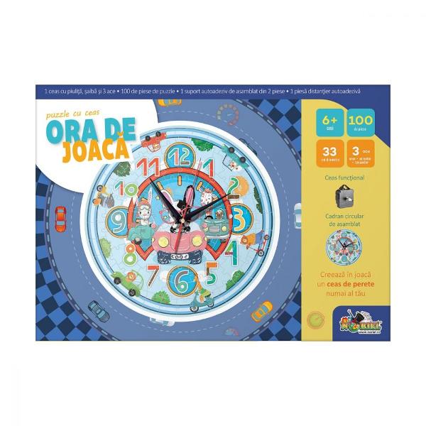  Puzzle cu ceas Noriel Ora de joaca - Sirena  Noriel  Pentru Baieti FeteVarsta 5 - 7 ani 7 - 8 ani 8 - 10 