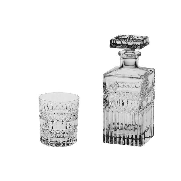 Set 6 pahare si sticla pentru Whisky model Diana Fabricate din cel mai fin Cristal de Bohemia Volum pahar cca 320 ml Volum sticla 700ml Continut plumb minim 24 PbO