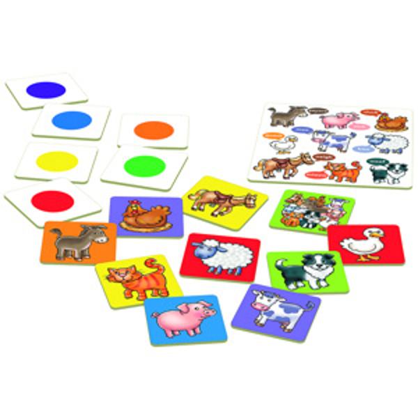 Continut 31 cartonase cu animale 1 zar cu buline colorate 1 plansa de referinta cu animaleScopul jocului este acela de a strange cele mai multe cartonase cu animale imitand corect sunetul produs de acesteaVarsta recomandata 3-6 ani2-4 jucatoriDimensiuni cutie 19 x 5 x 14 cm