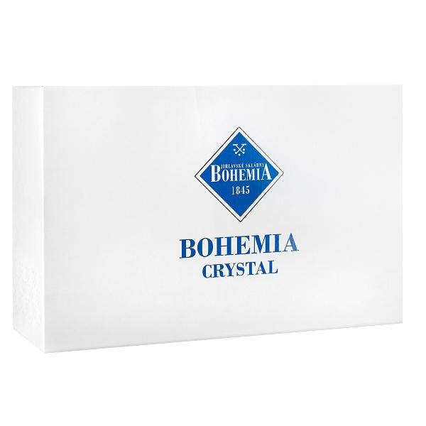 Set 6 pahare Vin model Caren din Cristal de Bohemia 240mlAmbalare in cutie de cadou de culoare clasica Bohemia