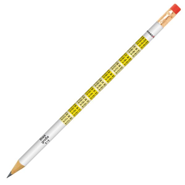 Creion de grafit tabla inmultirii rotund cu guma de sters Usor de ascutit Mina de 2 mm rezistenta la ruperePretul afisat este per bucata