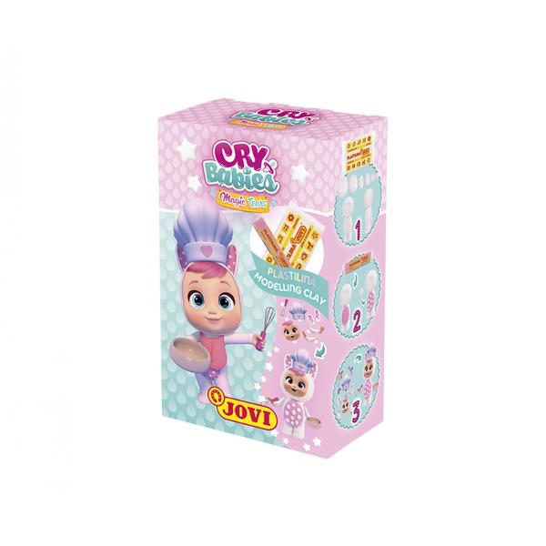 Copii pot crea personajele preferate Cry Babies cu acest set de modelat plastelina Fiecare set contine 2 tuburi de plastilina de 50 si 15 grame si o coala de abtibilduri