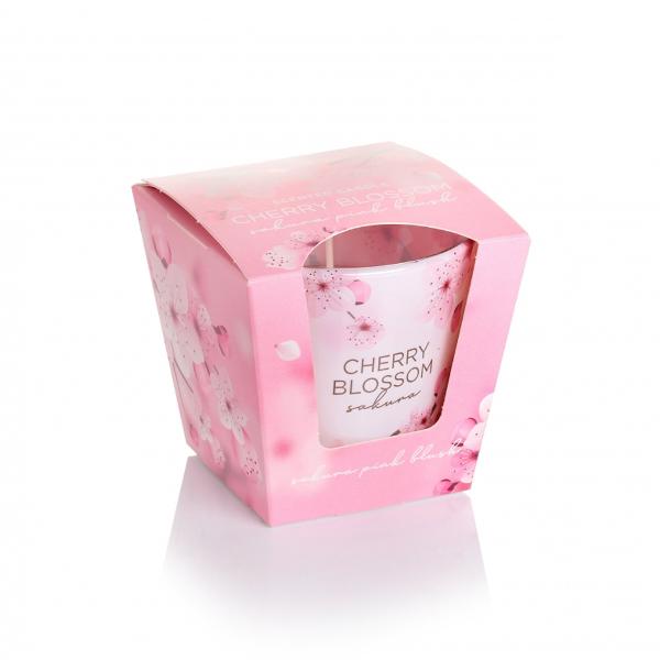 Lumanare parfumata in pahar de sticla 114g aroma Cherry Blossom