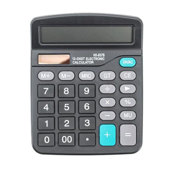 Calculator de birou 12 cifreDisplay mareFunctie stergereOprire automataAlimentare solarabaterie AA