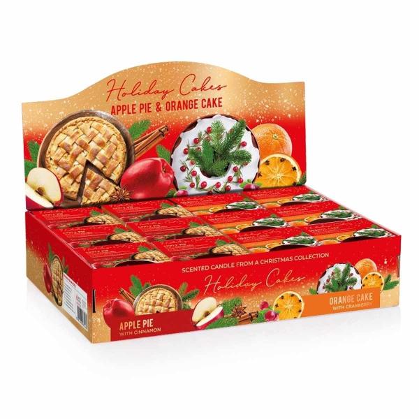 Lumanare parfumata Holiday Cakes  114 g CRLumanare cu aroma apple pie sau orange cake