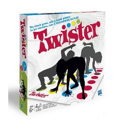Cat de mult te vei rasuci Twister este un joc care te innoada la propriu Trebuie sa invarti acul si sa actionezi conform indicatiilor de pe panou Rasuceste-te si incurca-te acum cu 2 miscari suplimentare Nu atinge covorasul cu nimic altceva decat cu mana sau piciorul Joc pentru 2 sau 4 jucatori Include o ruleta un covoras si instructiuni
