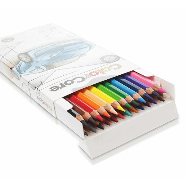 Creioane colorateSet 24 culori  Diametru grif 40mmSetul mai este completat cu creion grafit cu duritatea HB si diametrul 22mmNu sunt recomandate copiilor cu virsta sub 3 ani 