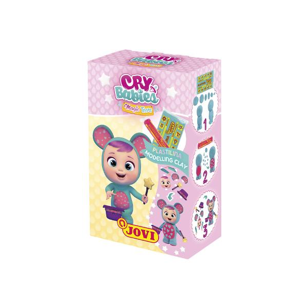 Copii pot crea personajele preferate Cry Babies cu acest set de modelat plastelina Fiecare set contine 2 tuburi de plastilina de 50 si 15 grame si o coala de abtibilduri