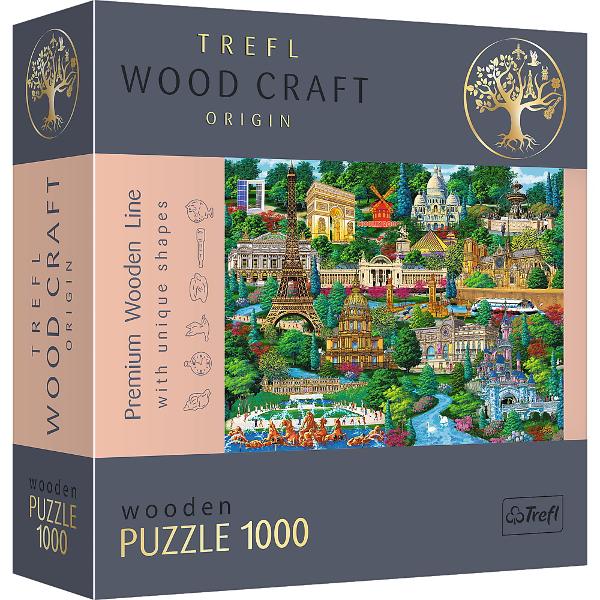 Esti un pasionat de puzzle-uri Puzzle-urile din lemn WOOD CRAFT de la Trefl au fost create doar pentru tineFolosind formatul unic de puzzle si figurile puzzle originale asamblati setul uzzle-urile din lemn cu forme neregulate sunt o alternativa ideala la puzzle-urile traditionale Setul este format din 1000 de elemente printre care au fost ascunse pana la 100 de piese de puzzle in diferite formeGasirea lor este o mare distractie suplimentara Fiecare 