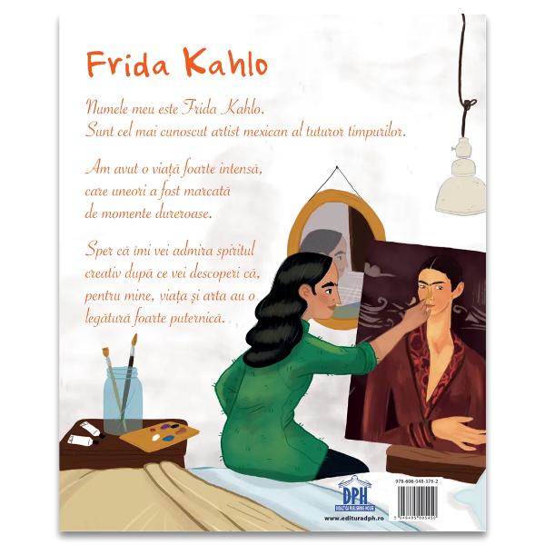 Frida Kahlo este cea mai cunoscut&259; artist&259; mexican&259; a tuturor timpurilor celebr&259; pentru culorile vibrante din picturile sale dar &537;i pentru via&539;a ei plin&259; de culoareArtista a avut o via&539;&259; intens&259; care uneori a fost marcat&259; de momente dureroaseAceast&259; carte v&259; invit&259; într-o c&259;l&259;torie incredibil&259; cea a unui artist necunoscut care a ajuns un exemplu feminist de urmat ale c&259;rui 