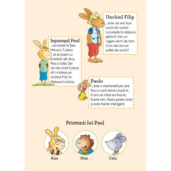 Extraordinarele pove&537;ti ale iepura&537;ului Paul &537;i ale prietenilor s&259;iCe se întâmpl&259; cu extratere&537;trii care l-au contactat pe unchiul Filip &536;i unde pleac&259; prietenii pe covorul zbur&259;torCu multe ilustra&539;ii colorate &537;i autocolante mari pentru a rezolva exerci&539;iileO lectur&259; distractiv&259; &537;i creativ&259; pentru copii într-un format perfect pentru acas&259; sau în 